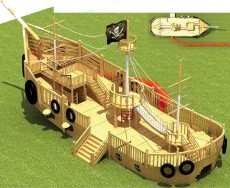 濟南XS-HT-MZ0009高檔木質海盜船系列